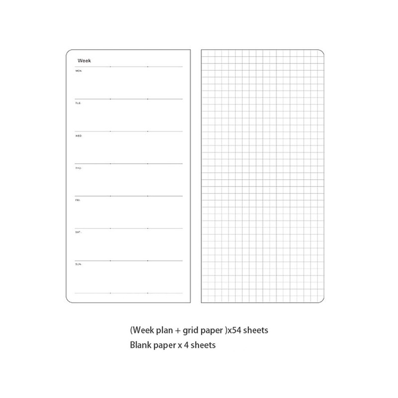Undated Pocket Weekly Planner Schedule Organizer Agenda Year Month Week