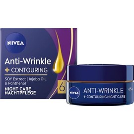 NIVEA Contouring Night Cream AntiWrinkle 65+, 50 ml, Visibly Reduces Fine Lines and Deep Wrinkles in Mature Skin, Improving Contours and Regeneration of Mature Skin