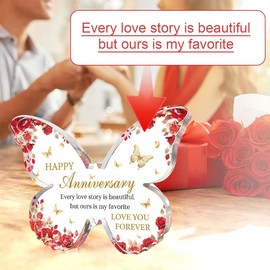 Ich Liebe Dich Geschenke, Jahrestag Geschenk für Ihn und Sie, Schmetterling Acryl Heimat Dekoration Hochzeitstag Geschenke, Liebes Geschenk Männer