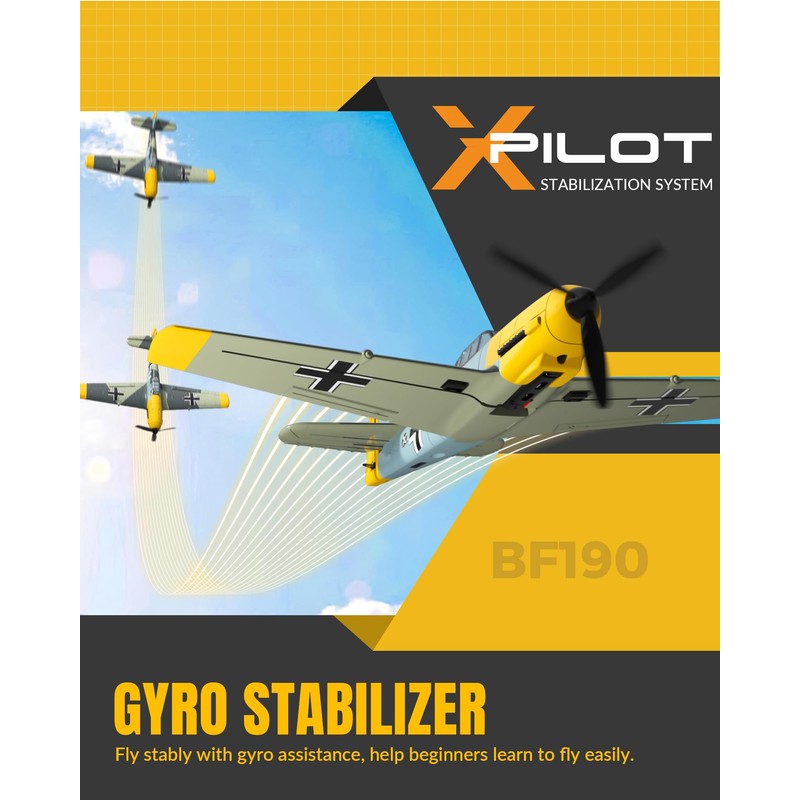 volantexrc RC Plane, 4 Channel Remote Control Airplane BF109 Fighter