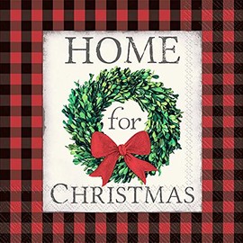 Boston International IHR Servilletas de papel de 3 capas, tamaño de cóctel de 20 unidades, hogar para Navidad