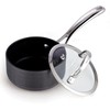 Cooks Standard 1-Quart Saucepan Hard Anodized Nonstick with Glass Lid,