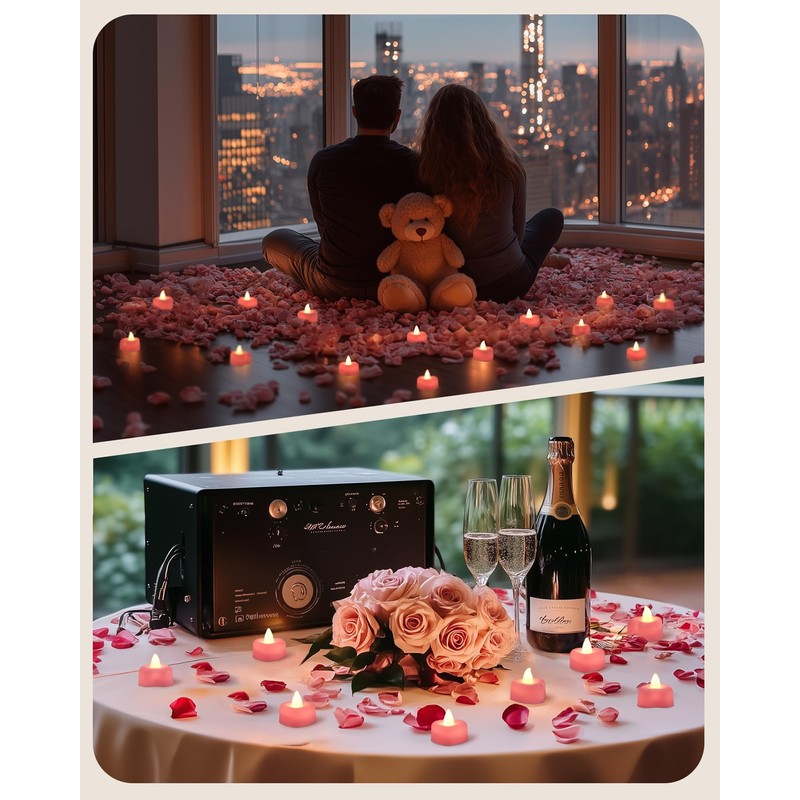 Amagic 4000 Pieces Pink Artificial Rose Petals with 50 Pink
