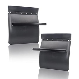 TORQUE Quarter Fenders for Semi Truck, 24" x 29" Black Poly, Tube Bracket and Mounting Hardware Included, Right Left, Plastic Quarter Fender Kit Set (TRQF313)