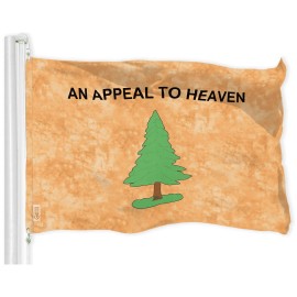 G128 Combo Pack: American USA TeaStained Flag 3x5 Ft & An Appeal to Heaven