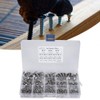180pcs M3 M4 M5 M6 Stainless Steel Flat Head Self