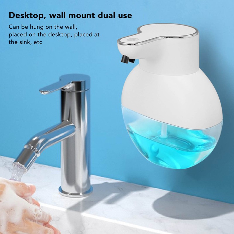 Automatic Soap Dispenser Touchless Rechargeable IPX5 Waterproof Wall Mounted Induction