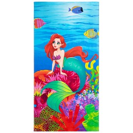 Beachland Mermaid Beach Towel 30 x 60 inch 100% Cotton Rainbow Colors
