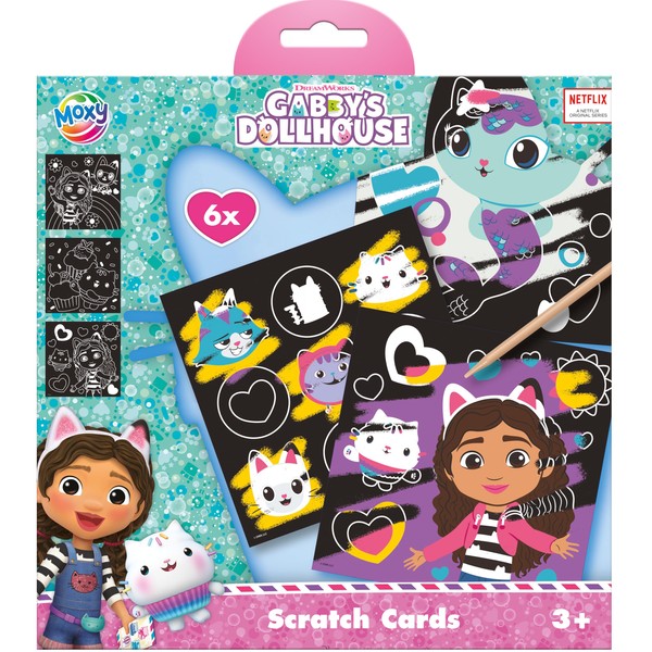 Gabby's Dollhouse Scratch Cards, Set of 6, Arts and Crafts