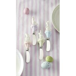 Oneida 898200 Bunny Hop 4-Piece Cheese Spreader Set, MultiColor