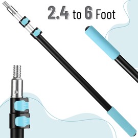 Bates- Extension Pole, 2.4 to 6 Ft Pole, Black & Blue, ‎Telescoping Pole, Extendable Pole, Telescopic Pole, Paint Pole, Paint Roller Extension Pole, Paint Extension Pole, Telescopic Poles