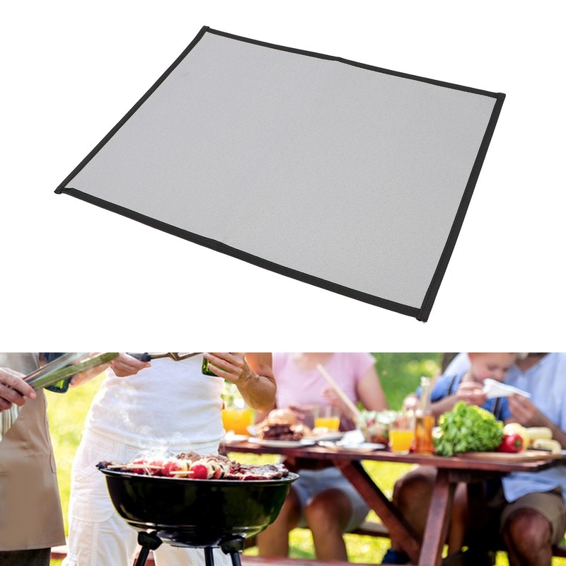 Fireproof Grill Pad Fiberglass Cloth Heat Resistant Foldable Square Fire