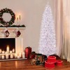 Puleo International 4.5 Foot Pre-Lit White Fraser Fir Pencil Artificial