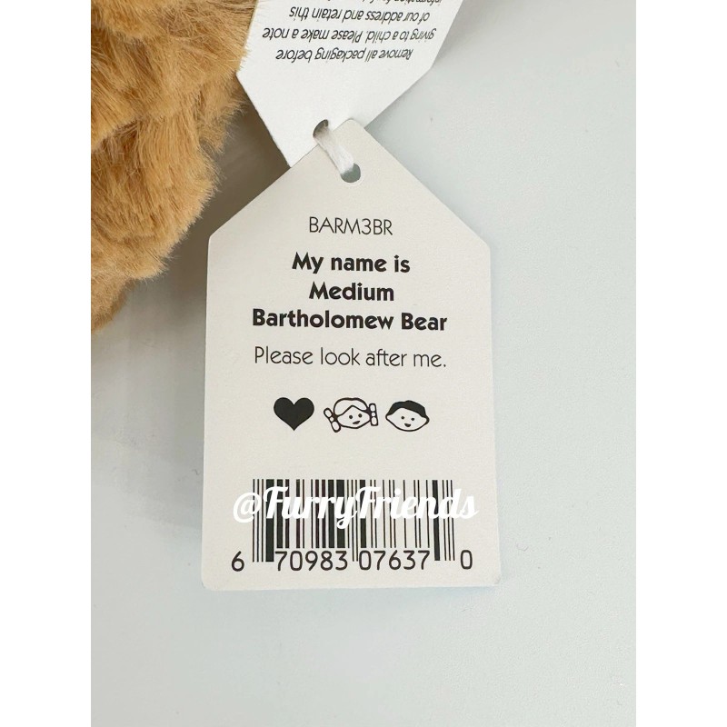 Jellycat NWT jellycat medium bartholomew bear