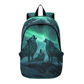 Baseball Cat Cat Travel Backpack for Women Men Laptop Backpack College Bookbag Large Capacity Computer Backpacks, Three Wolves, One Size