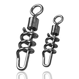 Swivels, High Strength, Egi Snap, Rolling Swivel, Screw Lock Type, One-Touch Lures Replacement, Fishing Swivels, Salkan, General Purpose, Set of 20