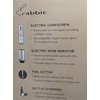 Rabbit Electric Wine Tool Set - 5-Piece Wine Accessory Collection