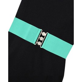 Ro Rox Retro Vintage Elastic Belt For Women, Mint, M