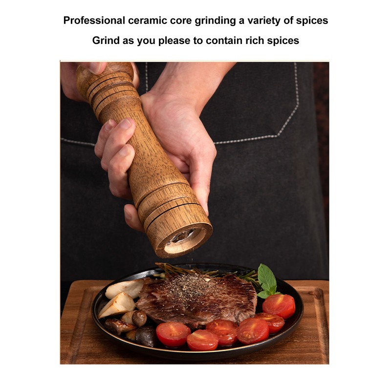 Manual Salt Pepper Grinders Wooden Salt Pepper Mill Shakers for