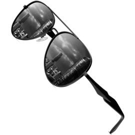 HENGOSEN Pilot-Sunglasses Polarised Sunglasses Men: Retro Mens Sunglasses with UV Protection for Driving Cycling Fishing…