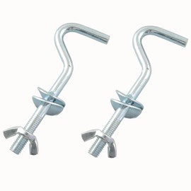 Pro Bamboo Kitchen 2PCS Hammock Hooks Heavy Duty Stand Outdoor Lounger Hooks Galvanized Iron 4.92x1.57 inches Rocking Chair Swing Hooks Hooks Hardware Accessories Iron Flower Basket Suspension Parts