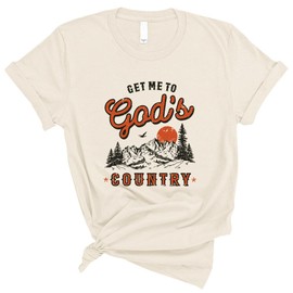 TeesAndTankYou Get Me to God's Country Shirt Unisex X-Large Natural