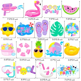 Pool Party Hanging Swirls 20Pcs Summer Beach Pool Birthday Party Decorations Summer Ceiling Hanging Decorations for Hello Summer Party Beach Party Luau Hawaii Party Summer Party Supplies