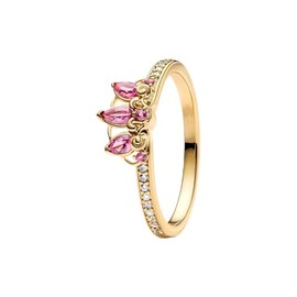 Artiyoo Princess Ring Fit Women Fashion Gifts 925 Sterling Silver DIY Jewelry (Princess Rapunzel Tiara Ring number 7)