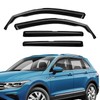 in-Channel Rain Guards Fit for Volkswagen Tiguan 2018-2025 Black Extra