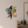 B Baosity 2D Iron Parrot Wall Decor Bird Wall Sculpture