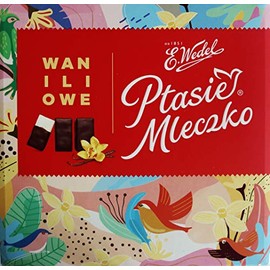 Ptasie Mleczko Chocolate Covered Vanilla Marshmallow (birds milk chocolate), 13.4 Oz.