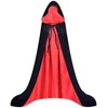 Black and Red Cloak with Hood for Men Women, Vampire