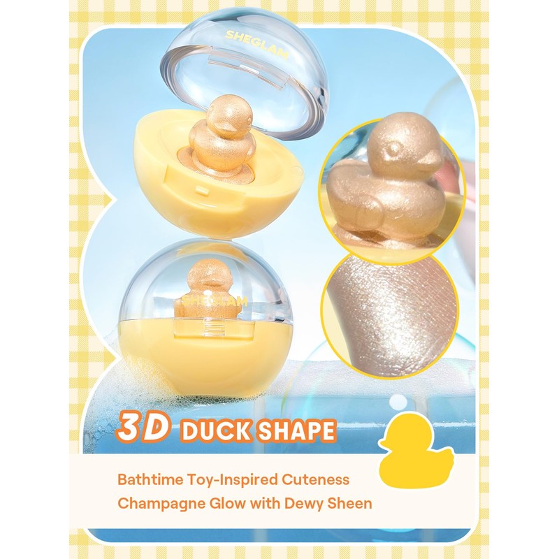 SHEGLAM Lucky Duck 3D Highlighter High Glossy Narutal Glow Finish