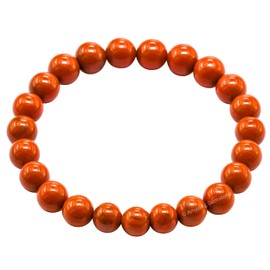 Amazing Gemstone Red Jasper Bracelet, Gifts For Men & Women - Protection Healing Crystal - 8mm Gemstone Beaded Stretchable Bracelet, Pulseras Para Hombres Mujer Stocking Stuffers