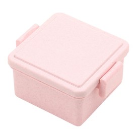 Miyoshi Seisakujyo GEL-COOL Gel Cool Square Gelato Plain, Integrated Ice Pack, Square Lunch Box, S, Bento Box, Strawberry Color, 4.3 x 3.7 x 2.2 inches (11 x 9.4 x 5.5 cm), 1 Tier, 1-Tier Lunch Box,