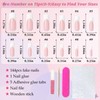 LuckForever 144pc White French Tips Press on Nails Long Square