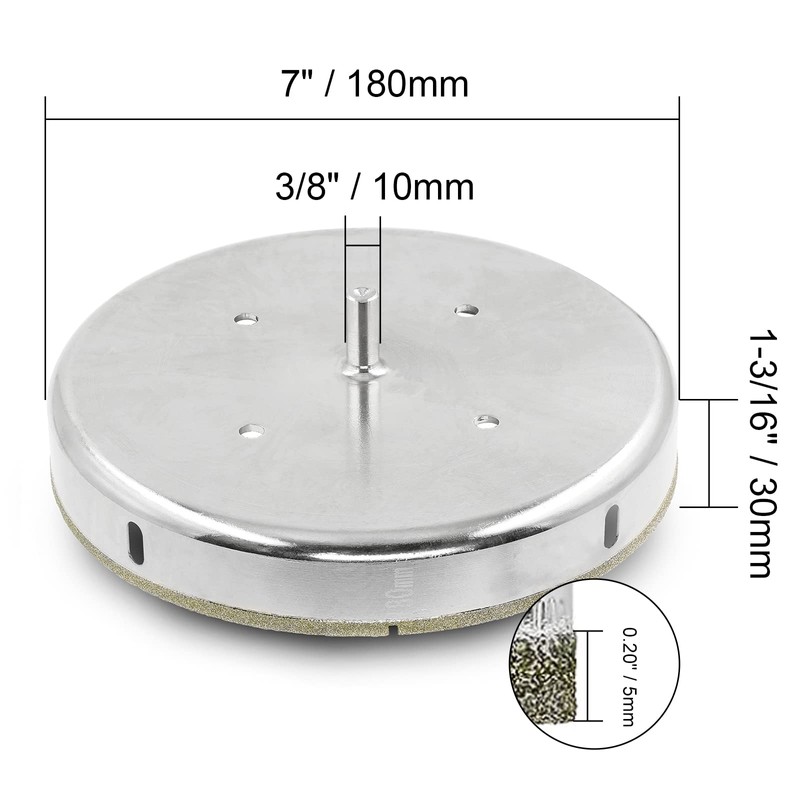 Jamiikury 7" / 180mm Diamond Glass Tile Hole Saw Drill