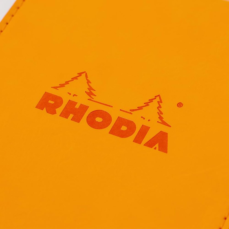 Rhodia cfa5pucvor PU Leather Cover, Orange (Stapled Notebook, A5, 0.2