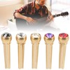 5Pcs Guitar Bridge Pin String Peg Brass Endpin Accessory Replacement