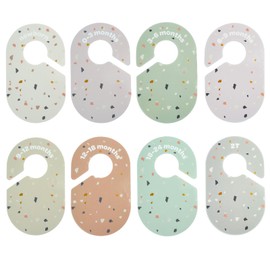 YUNRUI Baby Closet Dividers Set of 8, Cute Print Double Sided Design Baby Clothes Organization, Clear Age Labels Infant Closet Size Dividers for Newborns Toddler Age Boy and Girl Use