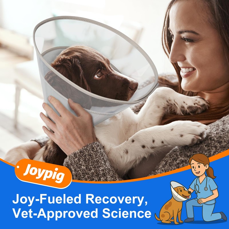 Joypig Dog Cone Collar with Soft Padding to Stop Licking,