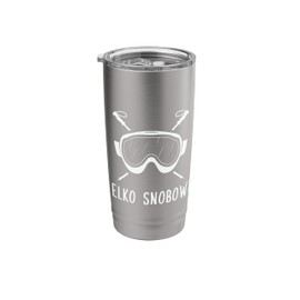 Elko Snobowl Nevada Sking Skier Ski Goggles Winter Vacation Stainless Steel Insulated Tumbler