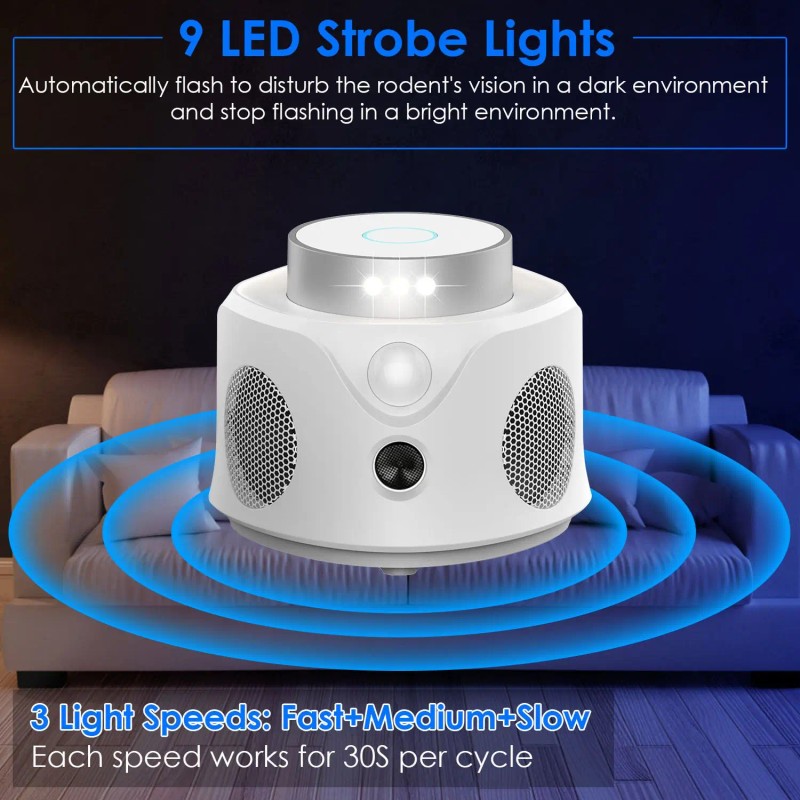 360-Degree Ultrasonic Indoor Pest Control Repellent Mice Rat Squirrel Chaser