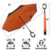 Wxjiahetai Inverted Reverse Umbrella with C-shaped Handle Windproof Upside Down
