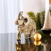 Moncer Elephant Statue, Feng Shui Lucky Elephant Figurine, Golden Elegant