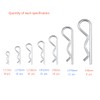 168 Pcs Cotter Pins R Clips Assorted Kit,Galvanized R Split
