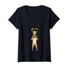 Womens Cute Cartoon Antelope Character For Kids V-Neck T-Shirt