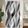 Uiiooazy Shower Curtain, Grey, Shower Curtain, Abstract Geometric Pattern, Stripes,