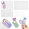 9Pcs Resin Bookmark Mold,Paperclip Bookmarks Silicone Mold for Epoxy