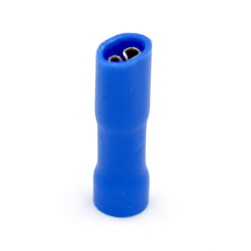 Baomain Blue Female Insulated Spade Wire Connector Electrical Crimp Terminal